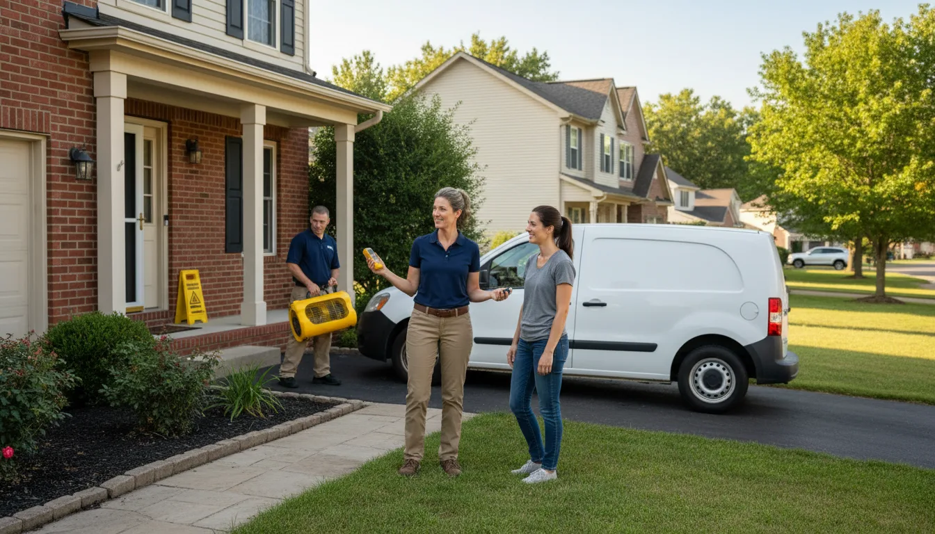 Residential water damage restoration in Hometown, IL